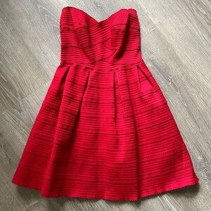 B. Darlin Black Textured Dress size 7-8 Back Zip Fit & Flare